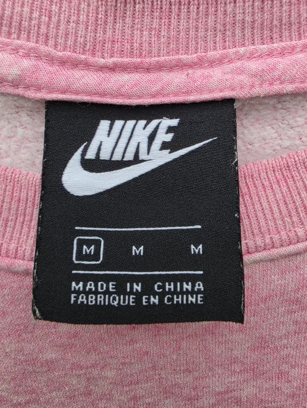 NIKE Pink Short Sleeve Kangaroo Pocket Pullover Women's Size M - Image 7