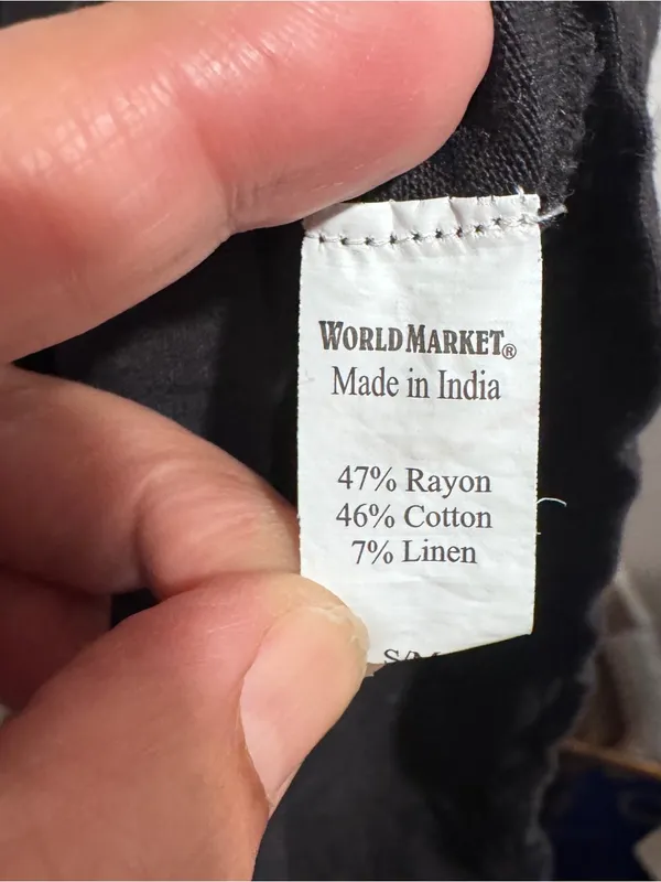 World Market Black Wide Leg Jumpsuit Sleeveless Racer Back Size Medium - Image 6