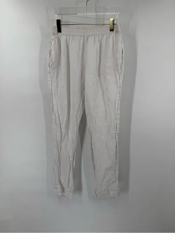 Quince white linen pajama pants size small - Image 2