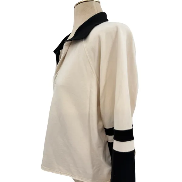 Splits59 Tiger French Terry Rugby Sweatshirt Vintage White Black XL - Image 7