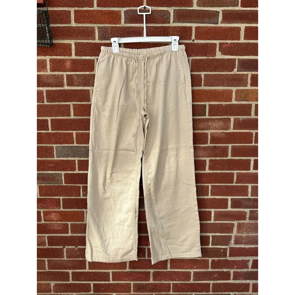 Vanilla Star Linen Blend Wide Leg Pull On Pants Beige Womens Small Casual - Image 2
