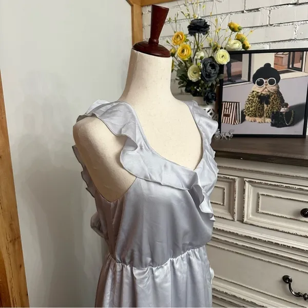 Show Me Your MuMu Light Blue Ruffle Wrap Dress - Image 4