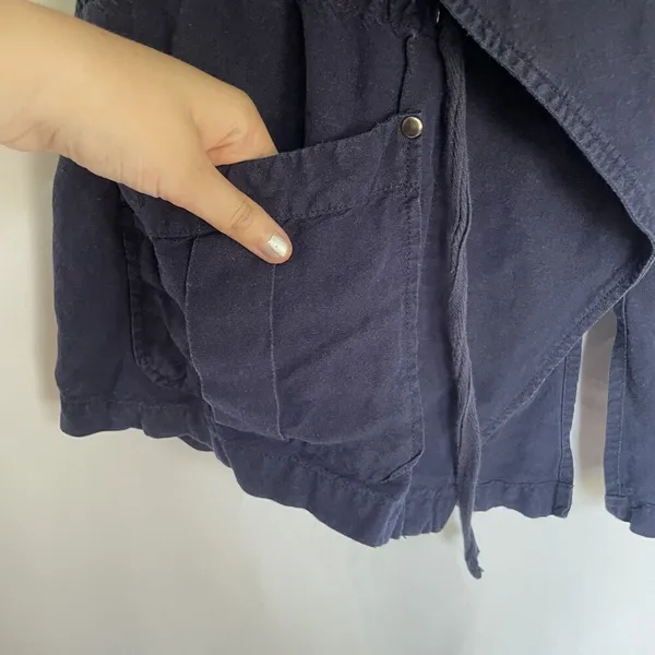 Torrid‎ linen rayon women's blue denim vest pockets size large casual comfort - Image 5