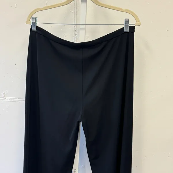 Adrienne Vittadini Black Wide Leg Drawstring‎ Trousers Size 6 Dress Pants Career - Image 5