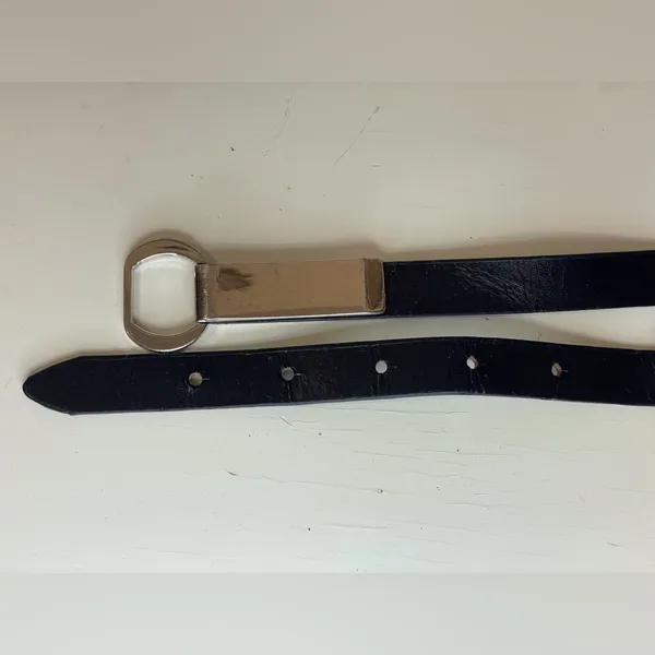 Vintage‎ Women’s Black Leather Belt Size 40” - Image 2