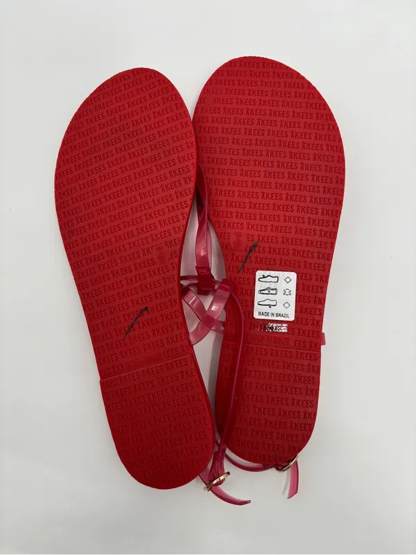 Limited-edition TKEES X J.Crew jelly sandals Vintage Red - Image 4