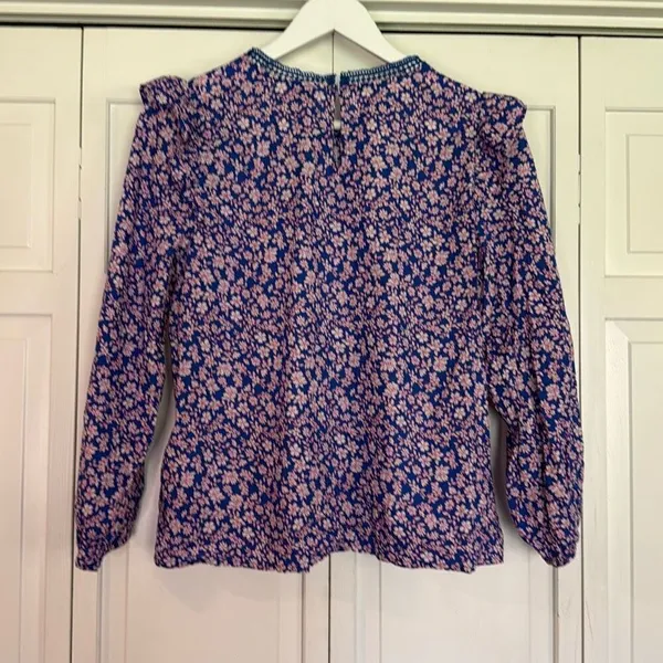 J.crew floral ruffle sleeve long sleeve blouse mp - Image 10