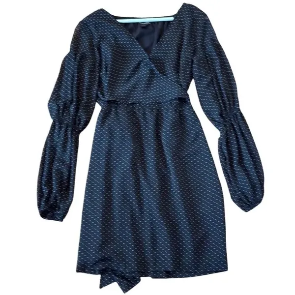 Club Monaco black Jowdie polka dot wrap dress size 6 - Image 3