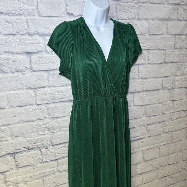 Baltic Born Athena Pleated Maxi Dress Forest Green Maxi Dress Large NWT wedding - Image 11
