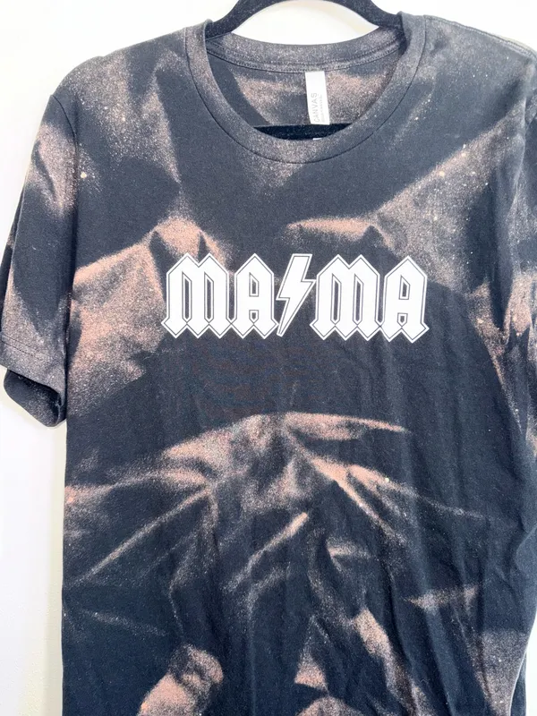 Mama Black & Tan Tie Dye Graphic Tee Short Sleeve Boutique - Image 4