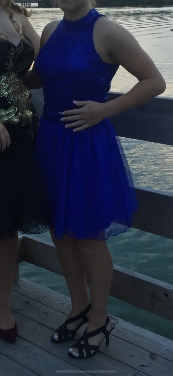 2 piece blue homecoming dress - Image 6