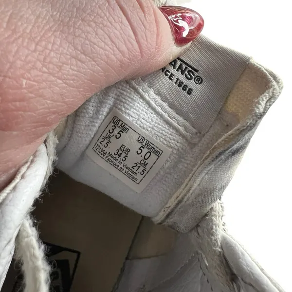 Vans Sk8-Hi Womens Sneakers Size 5 White Red Teal Floral High Top‎ Lace Up - Image 9