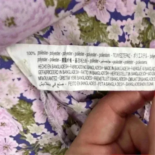 Zara Women's XS Floral Satin‎ Mini Dress Long Sleeve Multicolor Lilac Casual - Image 9