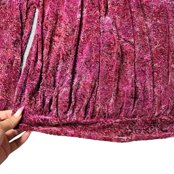 Free‎ People Ginger Berry Velvet Off The Shoulder Top - Image 3