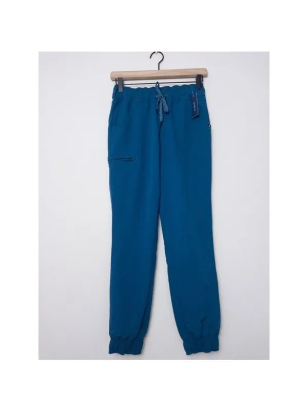 NWT Jaanuu Essential 5-Pocket Jogger XXS Caribbean Blue Scrubs Healthcare Teal - Image 3