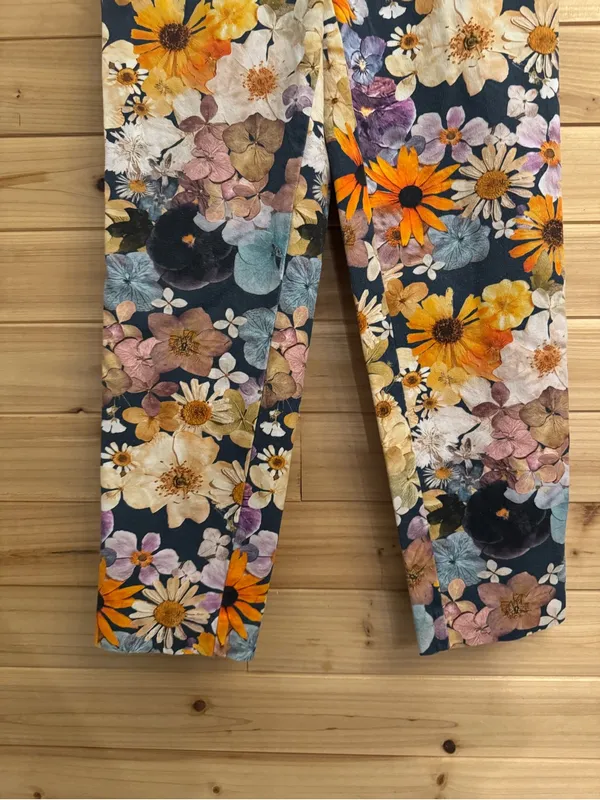 Moxy Maeve Anthropologie Size 0 Floral Mid Rise Jeans Casual Boho Colorful - Image 6