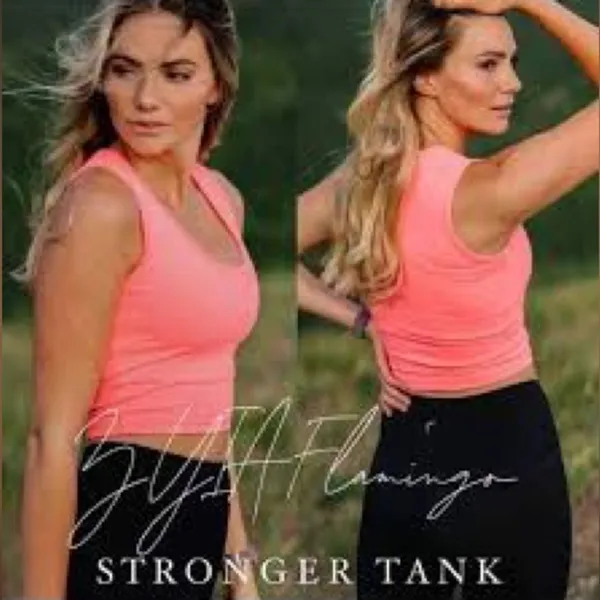 NWT Zyia Pink Flamingo Stronger Tank Size XXL Crop Top Gym Sport Yoga Running - Image 9