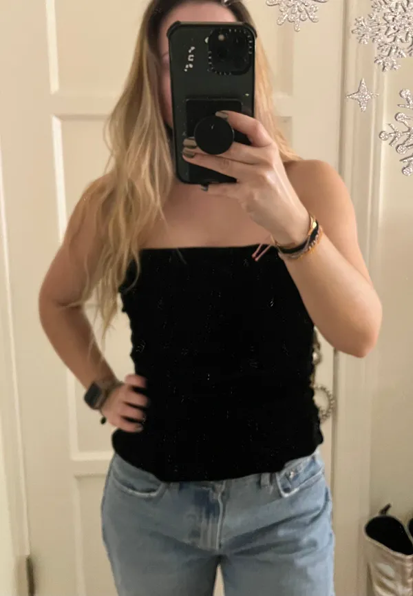 velvet corset style top - Image 2