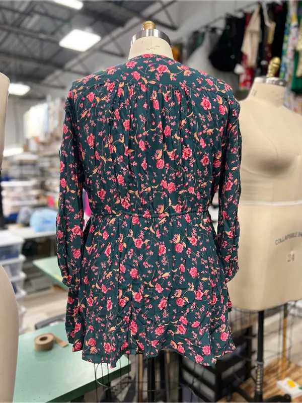 Free People Floral Print LS Free People Floral Print Long Sleeve Mini Dress M - Image 8
