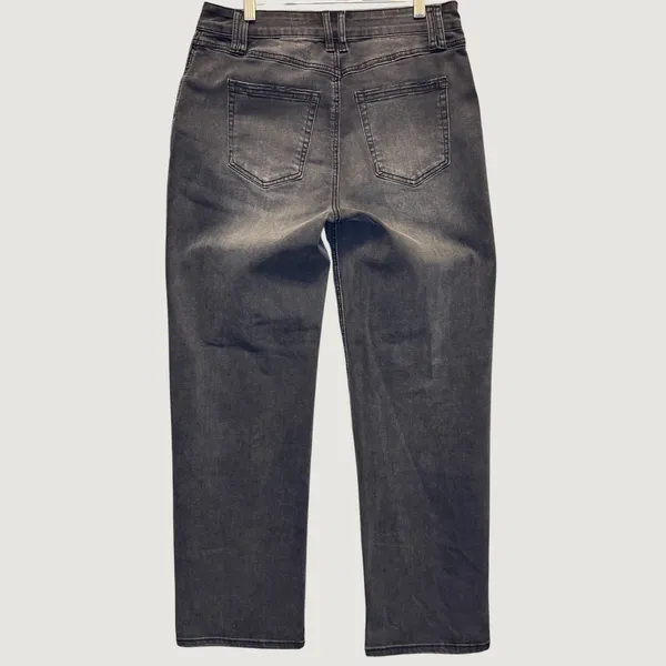 2027‎ | NWT Flamingals High Rise Straight Leg Faded Charcoal Jeans Women M - Image 2