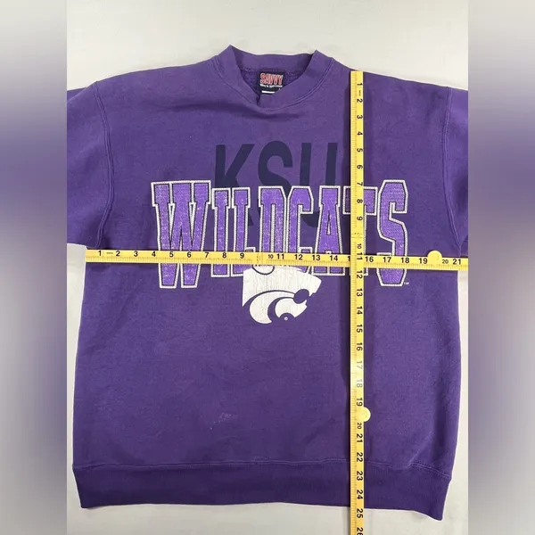 Savvy Kansas State Wildcats Vintage Women’s Pullover Crewneck Sweatshirt - Image 9