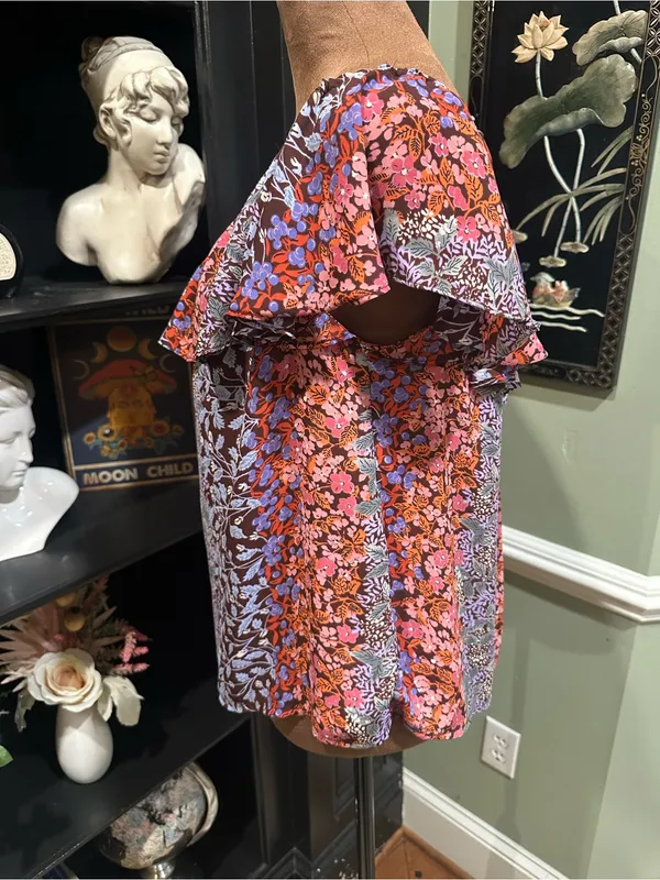 Anthropologie Maeve Floral Ruffle Off‑the‑Shoulder Blouse – Size Small - Image 5