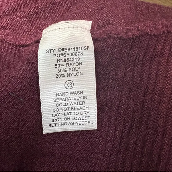 Volution cardigan sweater maroon size XS NWT Purple - Image 6