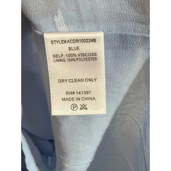 NWT ASTR The Label SKY BLUE Satin MARLA Flutter Sleeve BUST TIE Mini DRESS L - Image 7