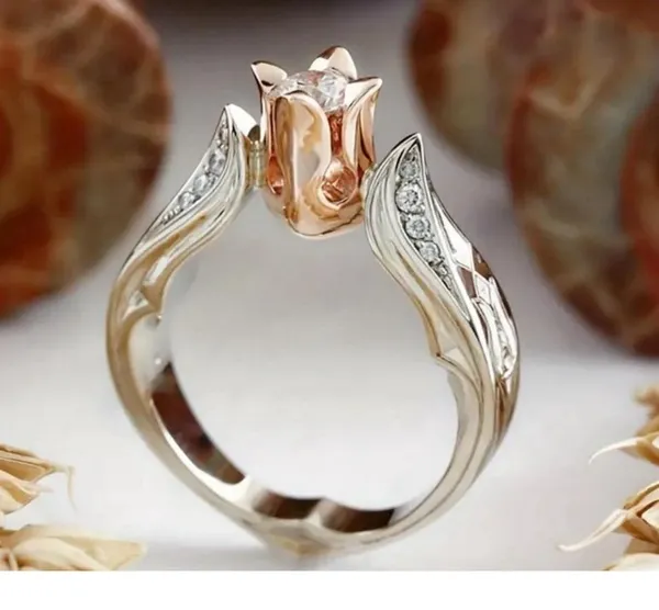3 for $25. Women's Unbranded Ring Size 6 Silver Rose Gold - Image 2