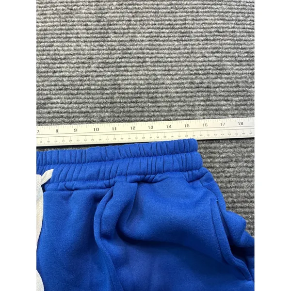 Royal Blue Wide Leg Pintuck Sweatpants Womens‎ Medium Fleece Lined Drawstring - Image 5