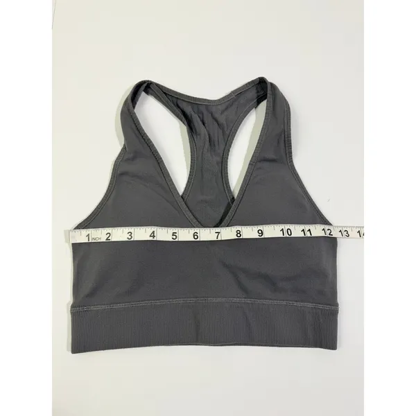 Lululemon Ebb to Street Seamless Racerback Sports Bra Grey Size 8 - Image 4