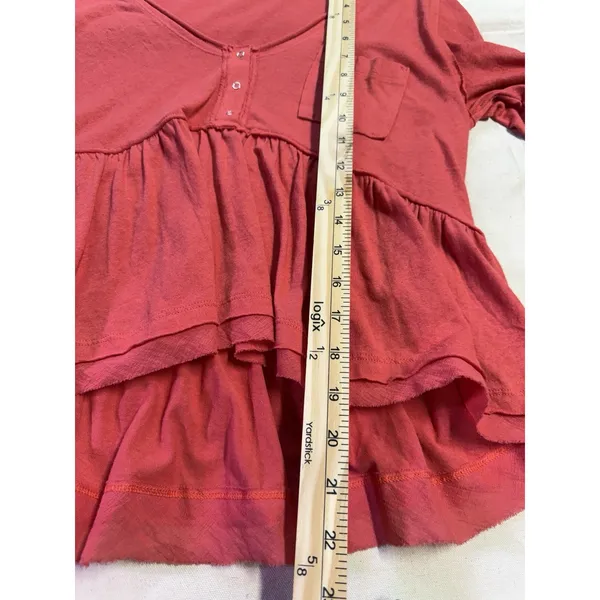 we the free Orange and white high lo top scoop neck F57 Boho Indie Festival - Image 5