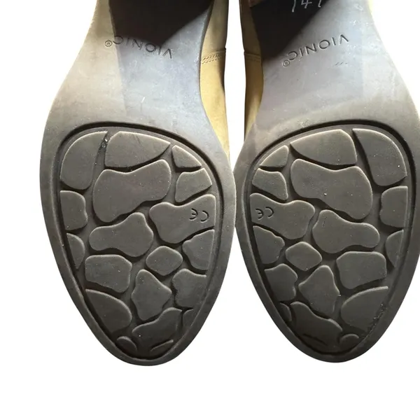 Vionic Shantelle Booties Womens Size 9.5 Beige‎ Leather Waterproof Ankle Zip - Image 12