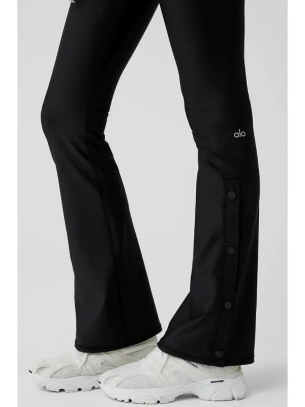 Alo Airlift High-Waist Game Changer Leggings Black Hi-Rise Button Bootcut Flare - Image 3