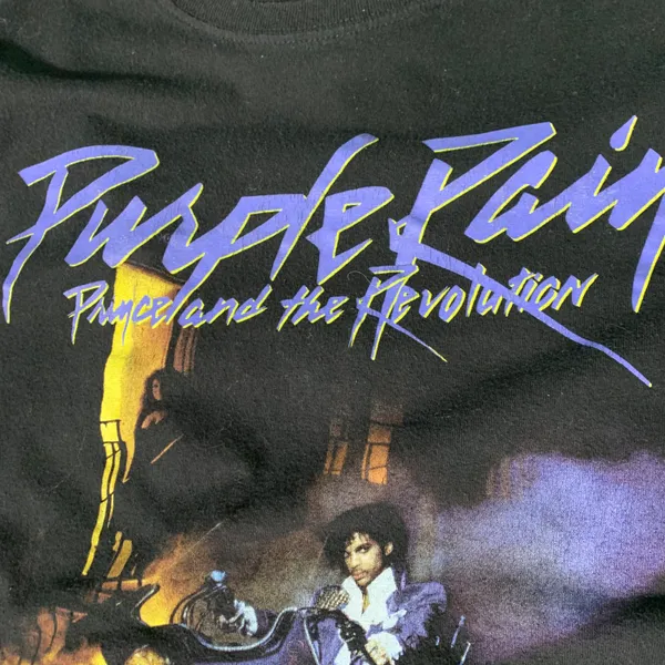 Prince and The Revolution Purple Rain T-Shirt Mens Size L Black - Image 4