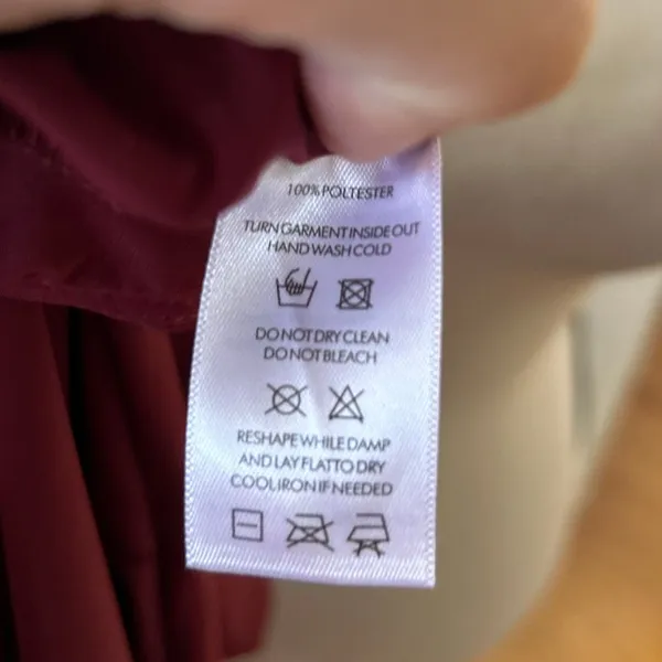 NWT Lucy in the Sky Burgundy Square Neck Long Sleeve Fitted Top - Image 4