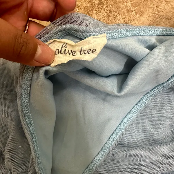 Olive Tree Two Piece Sparkly Blue Set - Image 5