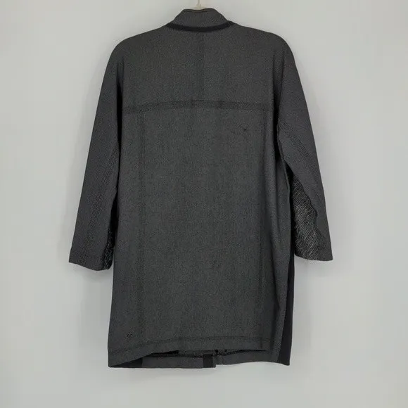 Lululemon Cocoon Car Coat Shine Dot Black Diamond Jacquard Space Dye‎ Size Small - Image 12
