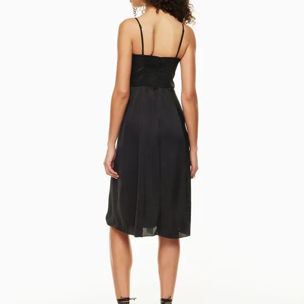 Aritzia Elegant Black Midi Dress Size 8 - Image 2