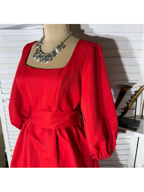 NWT peasant dress 3/4 ballooned sleeves ruffled homecoming cocktail Holiday sz S - Image 9
