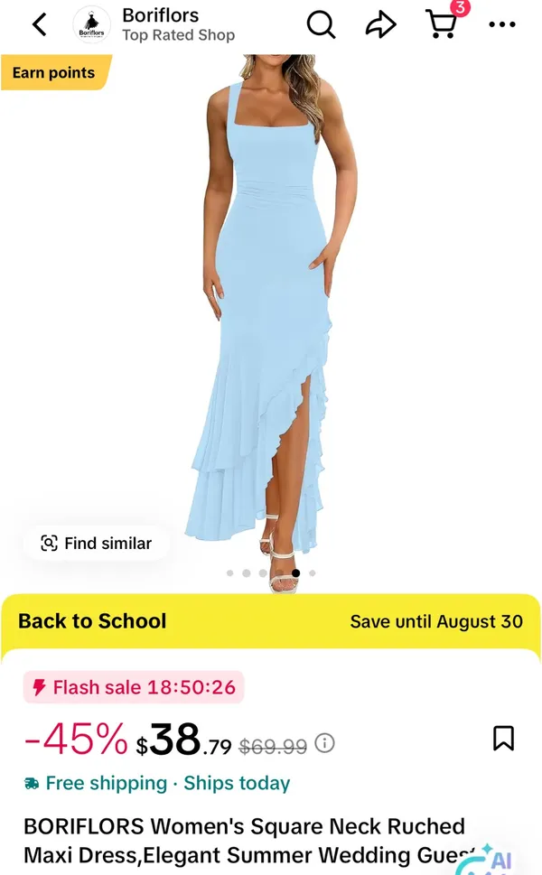 Light blue maxi dress - Image 3