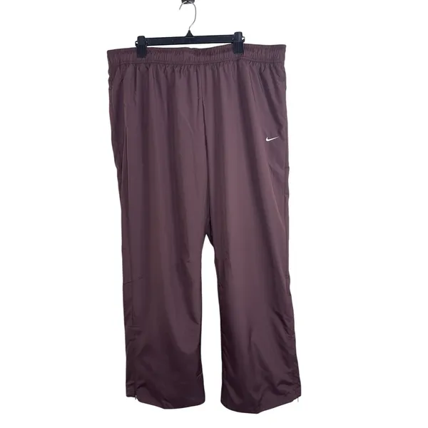 Womens Windbreaker Track Pants Mauve XXL Lightweight Full Length Athletic - Image 2