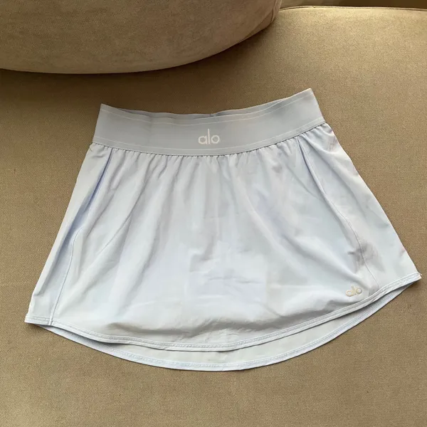 Alo Yoga Match Point Tennis Skirt Seashell Blue XS - Image 2
