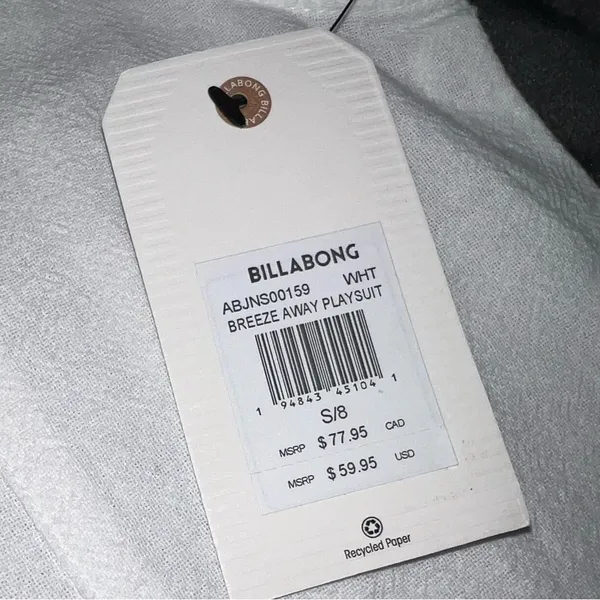 Billabong Breeze Away Playsuit in White Size Small New with tag - Image 15