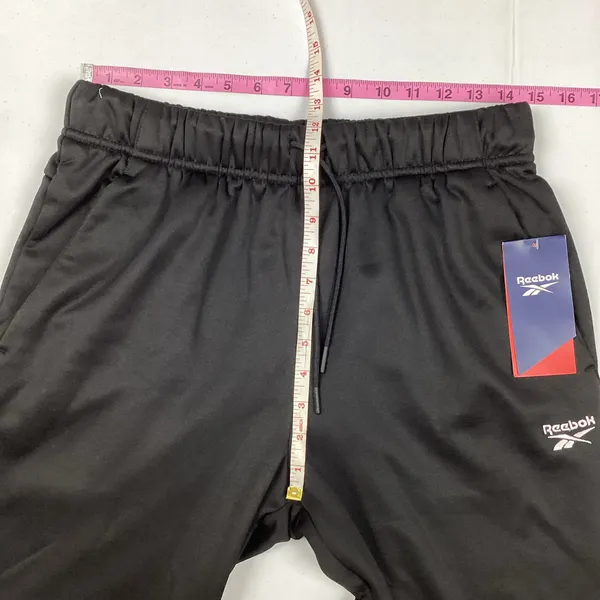 Reebok Men’s Black Jogger Sweatpants Fleece Lined Medium Slim Fit NEW! - Image 6