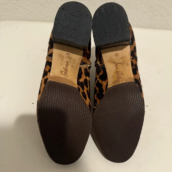 Sam Edelman Edith Leopard Print Bootie Ankle Boots Size 6 Block Heel - Image 12