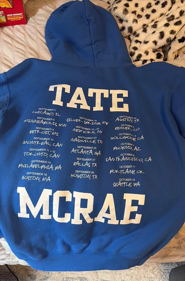 Tate McRae are we still flying merch hoodie - Image 2
