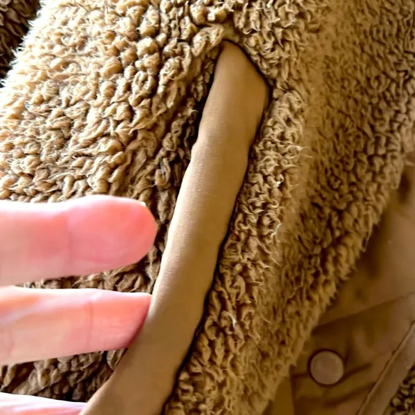 Cozy Sherpa Jacket Brown Fleece Womens Small - Image 11