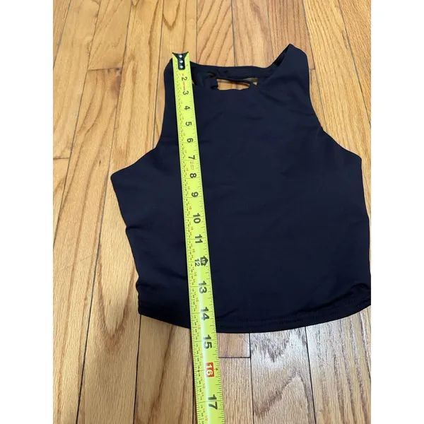 Alo Yoga Movement Black Strappy Back Long Line Sports Bra Size XS - Image 6