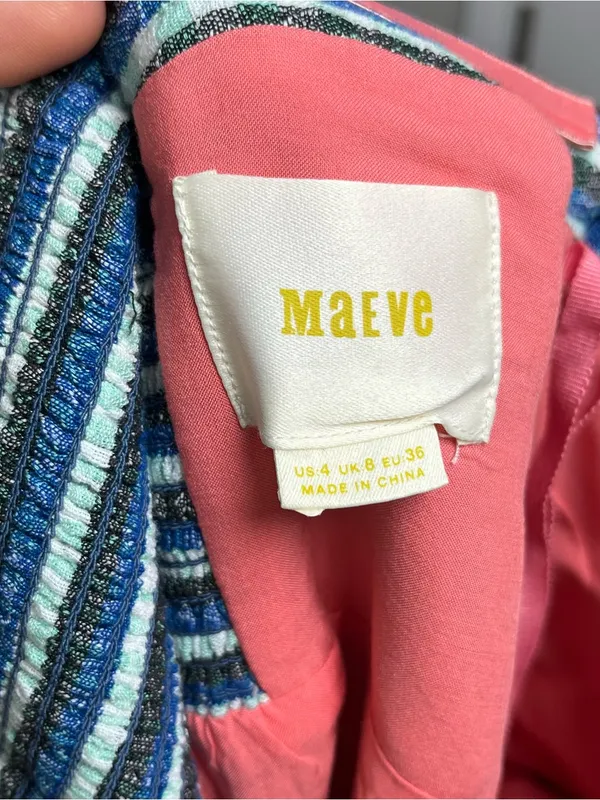 Anthropologie Maeve Waverly Dress Bohemian Gingham Patchwork Cottagecore - Image 5